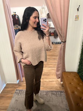 Irresistible Soft Taupe Sweater