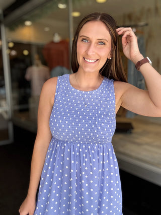 All For You Blue Polka Dots