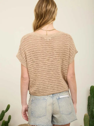 Lace Up Khaki Crochet