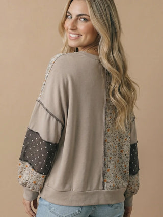 Cappuccino Patchwork Top