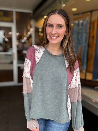 Vintage Vine Patchwork Top