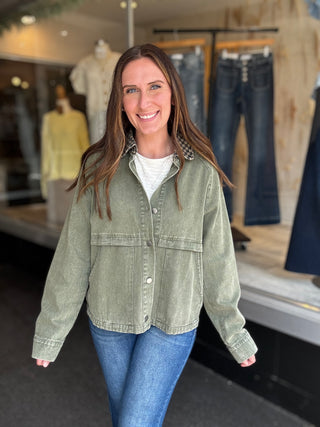 Olive Grove Denim Jacket