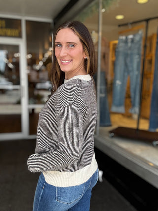 Espresso Pinstripe Sweater