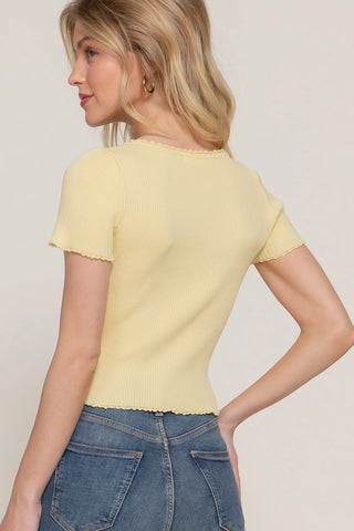 All Basic Yellow Tee