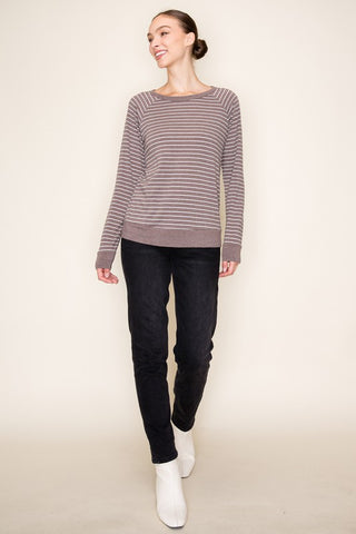 Raylon Brown Striped Top