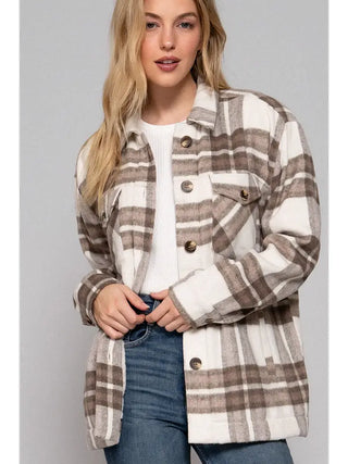Tillie Neutral Plaid Jacket