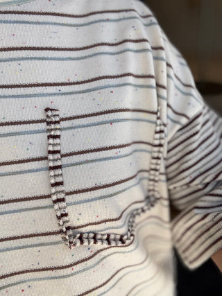 Angie Mocha Stripes Top