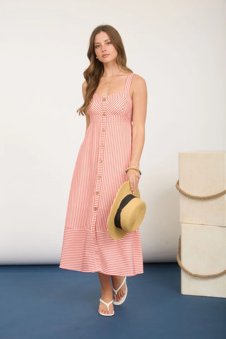 Piper Red Stripes Dress
