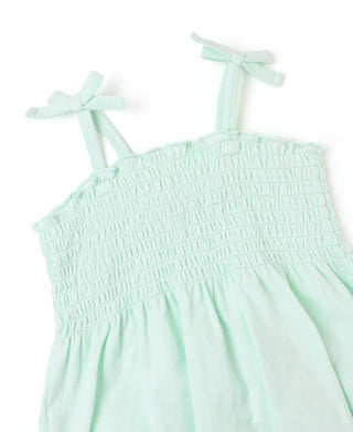 Mint Smocked Bubble Romper