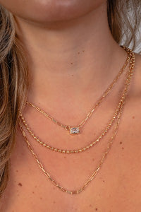 Jen Layered Rectangle Necklace