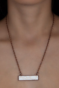 Ivory Copper Stone Necklace
