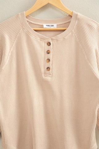 Washed Taupe Henley
