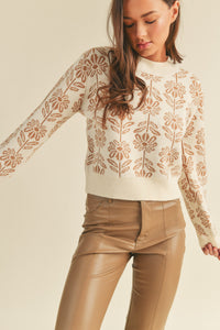 Neutral Floral Mood Sweater