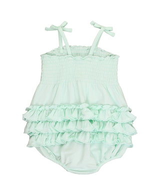 Mint Smocked Bubble Romper