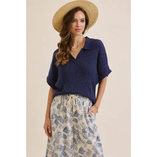 Lilian Blue Tropical Pants