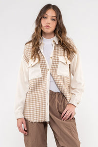 Houndstooth Taupe Jacket