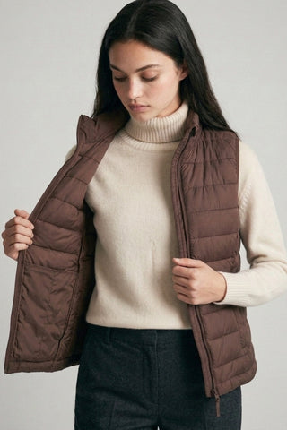 Lightweight Brown Puffer Vest