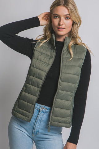 Lightweight Green Puffer Vest