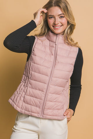 Lightweight Pink Puffer Vest