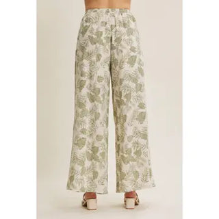 Lilian Green Tropical Pants