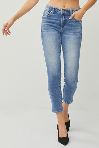 Lola Mid Rise Ankle Skinny Jeans