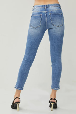 Lola Mid Rise Ankle Skinny Jeans