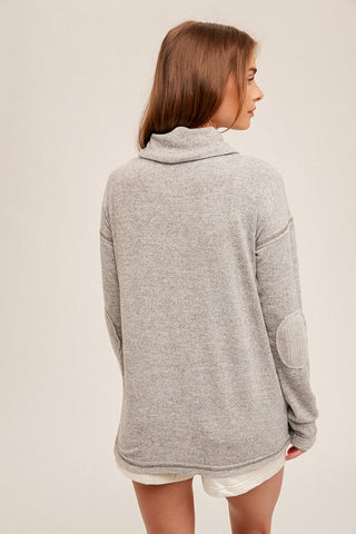 Two Faced Heather Grey Hoodie