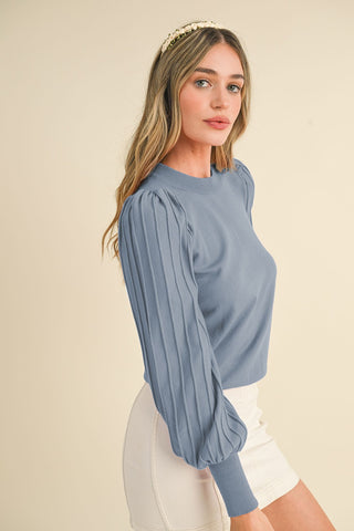 Honey Marble Blue Blouse