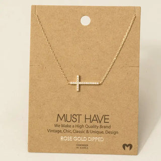 Cross Jewel Pendant Necklace