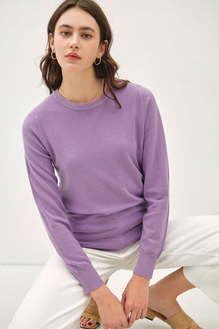 All Your Classics Lavender Sweater