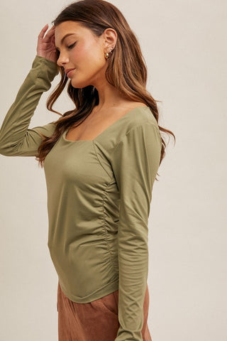 Meet You Anywhere Olive Top