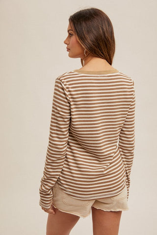 Preslee Striped Taupe