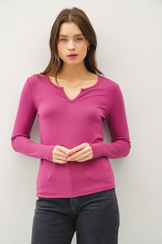 Avery Magenta Long Sleeve