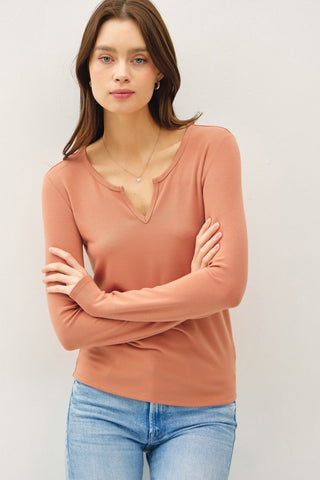 Avery Persimmon Long Sleeve