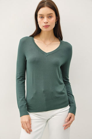 Veronica Classic Spruce Sweater