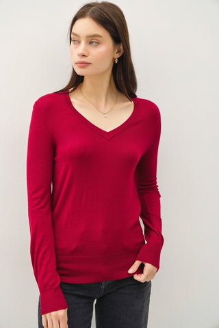 Veronica Classic Scarlet Sweater