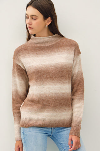 Mocha Cream Gradient Sweater