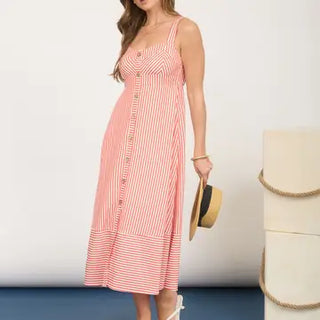 Piper Red Stripes Dress