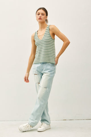 Becca Mint Stripe Tank