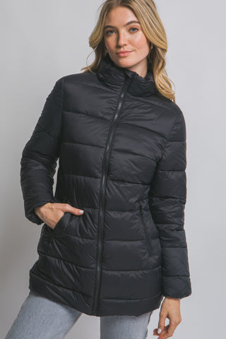 Black Quilted Puffer