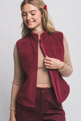 All Above Vests-Burgundy