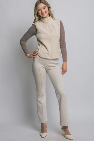 Sandy Fleece Cream Vest