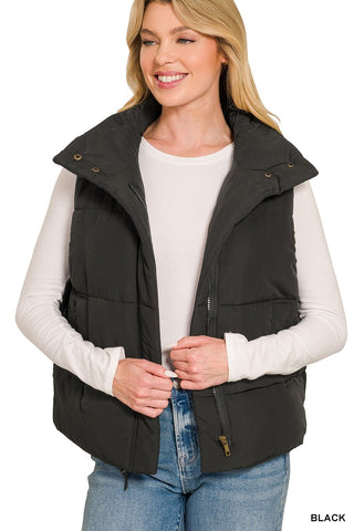 Aspen Puffer Vest -Black