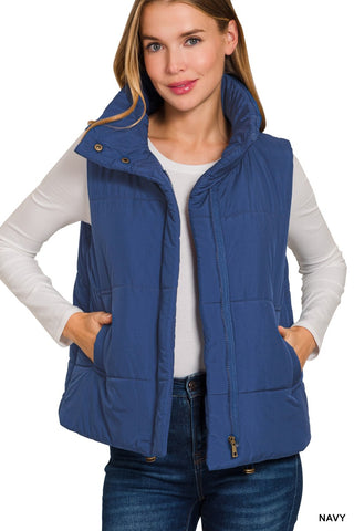 Aspen Puffer Vest - Navy