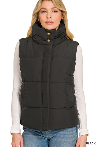 Aspen Puffer Vest -Black