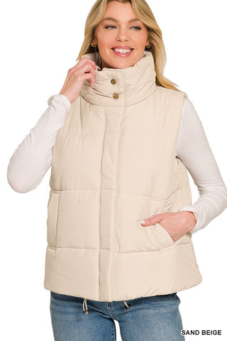 Aspen Puffer Vest -Sand Beige