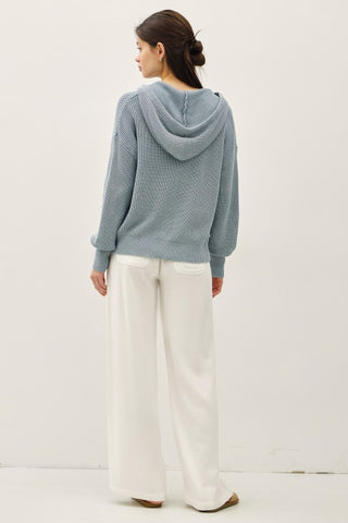 Henny Slate Button Hoodie