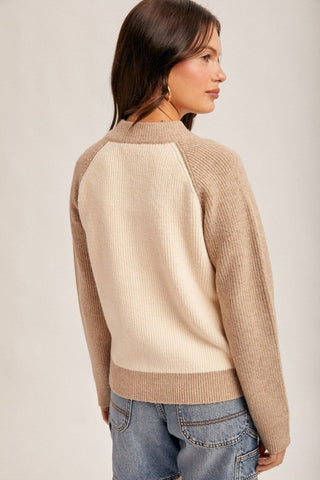 Kara Taupe Varsity Cardigan