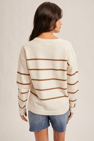 Ellie Cream Mocha Sweater