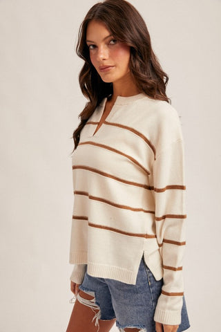 Ellie Cream Mocha Sweater
